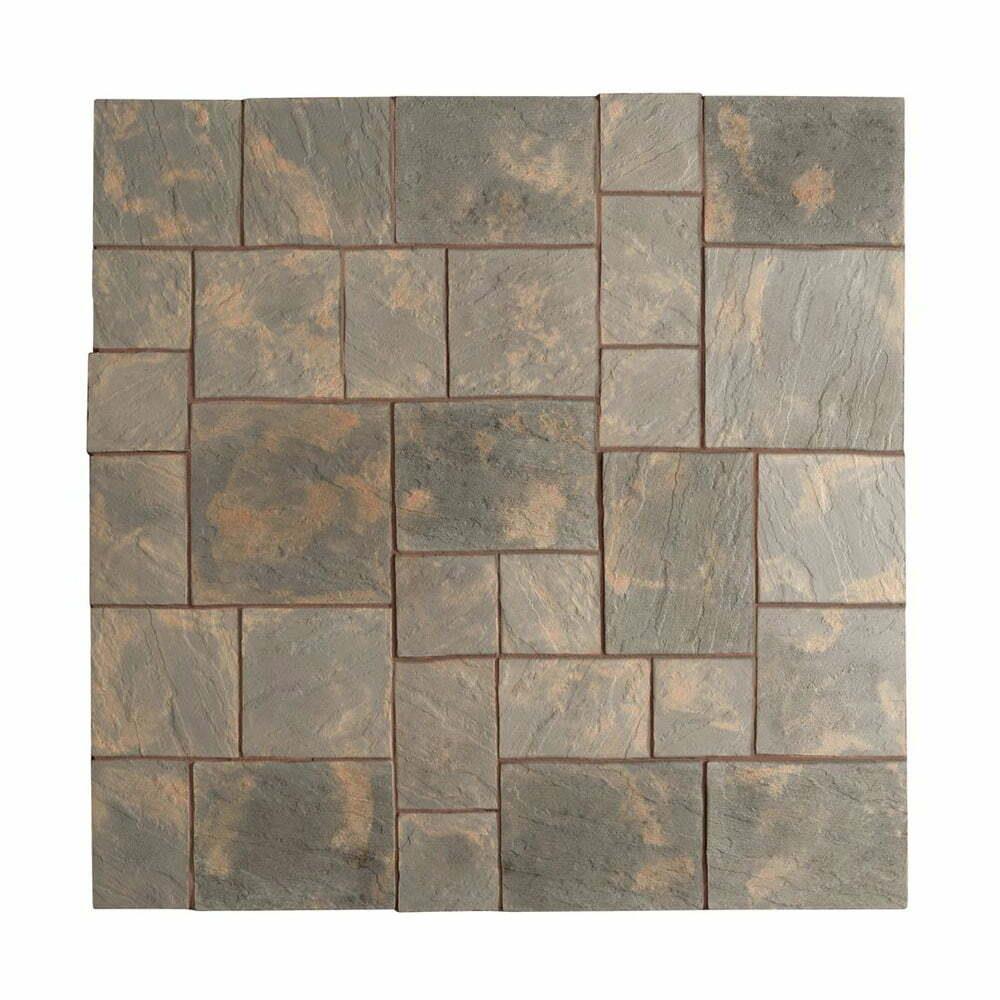 Kelkay Abbey Paving Random Patio Kit 5.16 m² or 9 m² - Antique, Graphite, York Gold