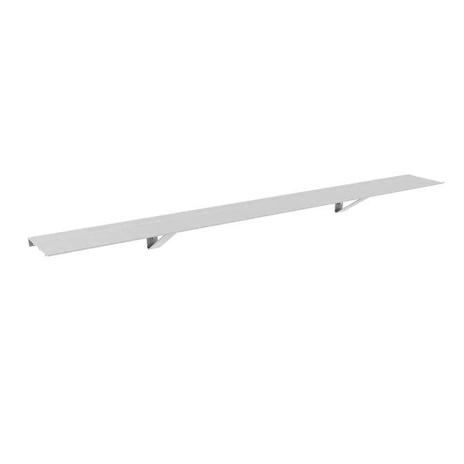 Aluminium Shelf - For mounting on the Wall - L121.5 x W15 cm