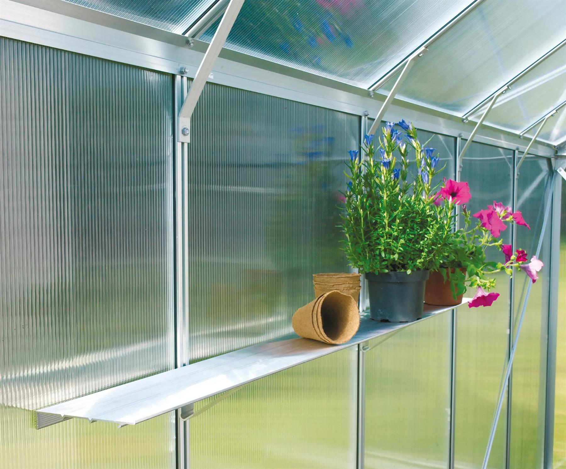 Aluminium Shelf - For mounting on the Wall - L121.5 x W15 cm