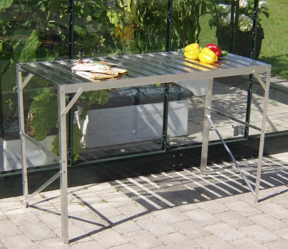 1 Tier Aluminium Slatted Greenhouse Staging 4ft