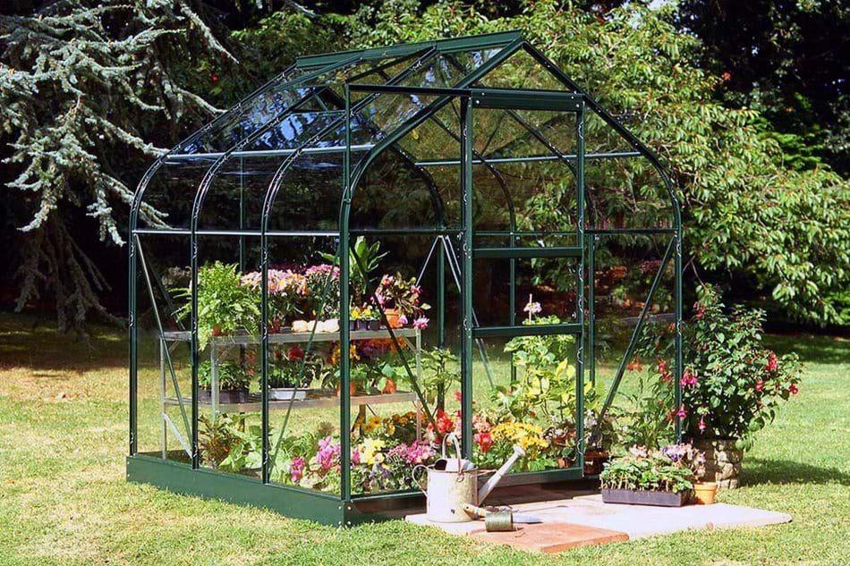Halls SUPREME 66 6ft x 6ft Green Greenhouse