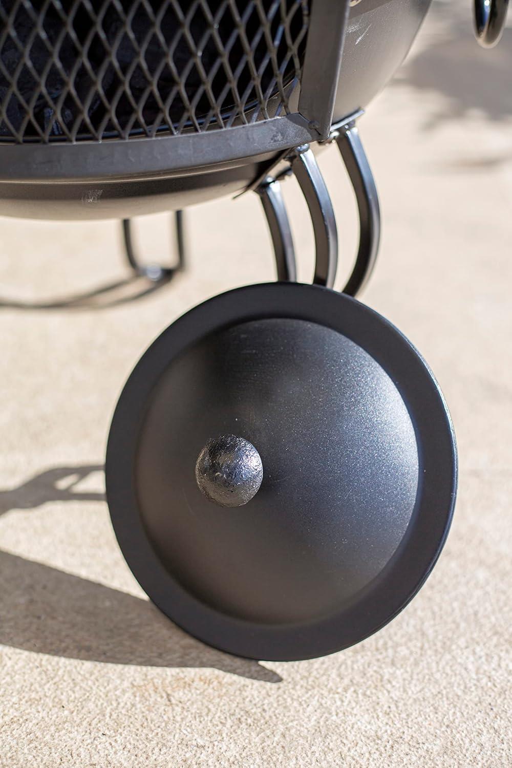 La Hacienda 56062 B Disc Murcia Large Steel Chimenea With Grill