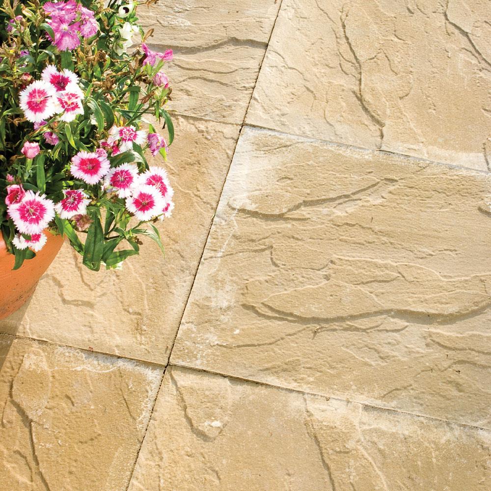 Kelkay Ashford Paving Riven or Smooth 450 x 450mm Buff, Grey - Pack of 100