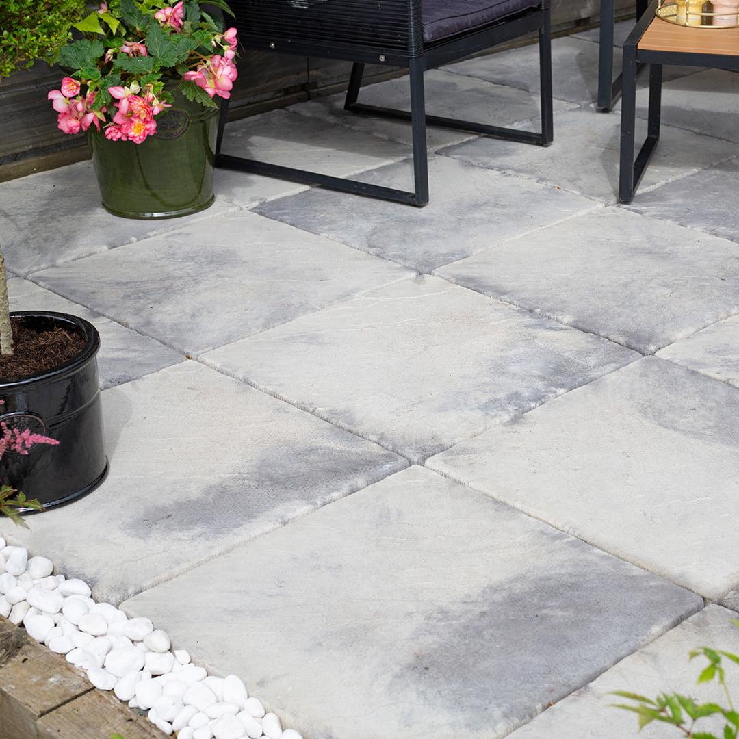 Kelkay Abbey Paving Slabs 300-600mm - Graphite, York Gold, Antique, Weathered Stone