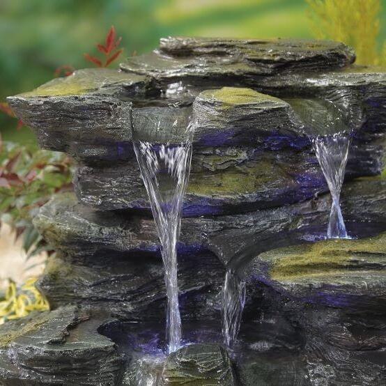 La Hacienda 4664L Como Springs inc LEDS Water Feature
