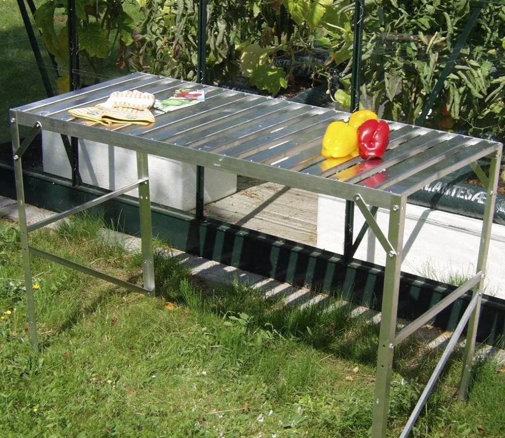 1 Tier Aluminium Slatted Greenhouse Staging 4ft
