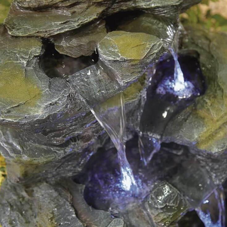 La Hacienda 4664L Como Springs inc LEDS Water Feature