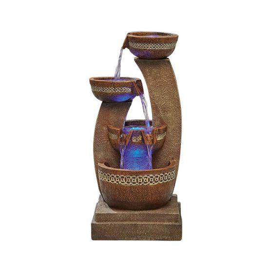 La Hacienda 4657L Azure Columns inc LEDS Water Feature