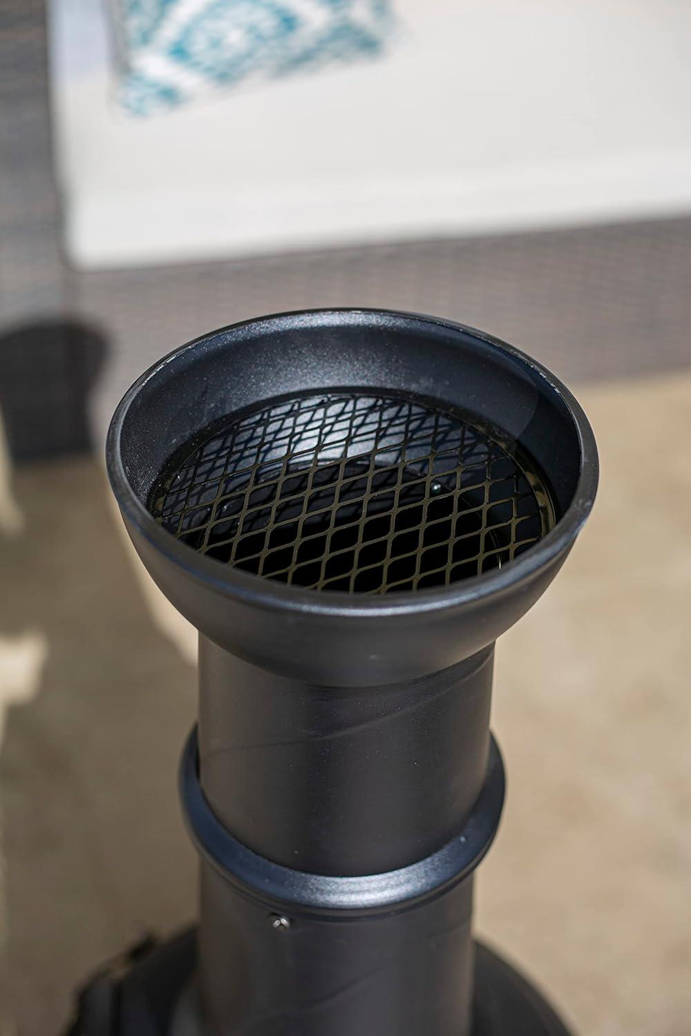 La Hacienda 56062 B Disc Murcia Large Steel Chimenea With Grill