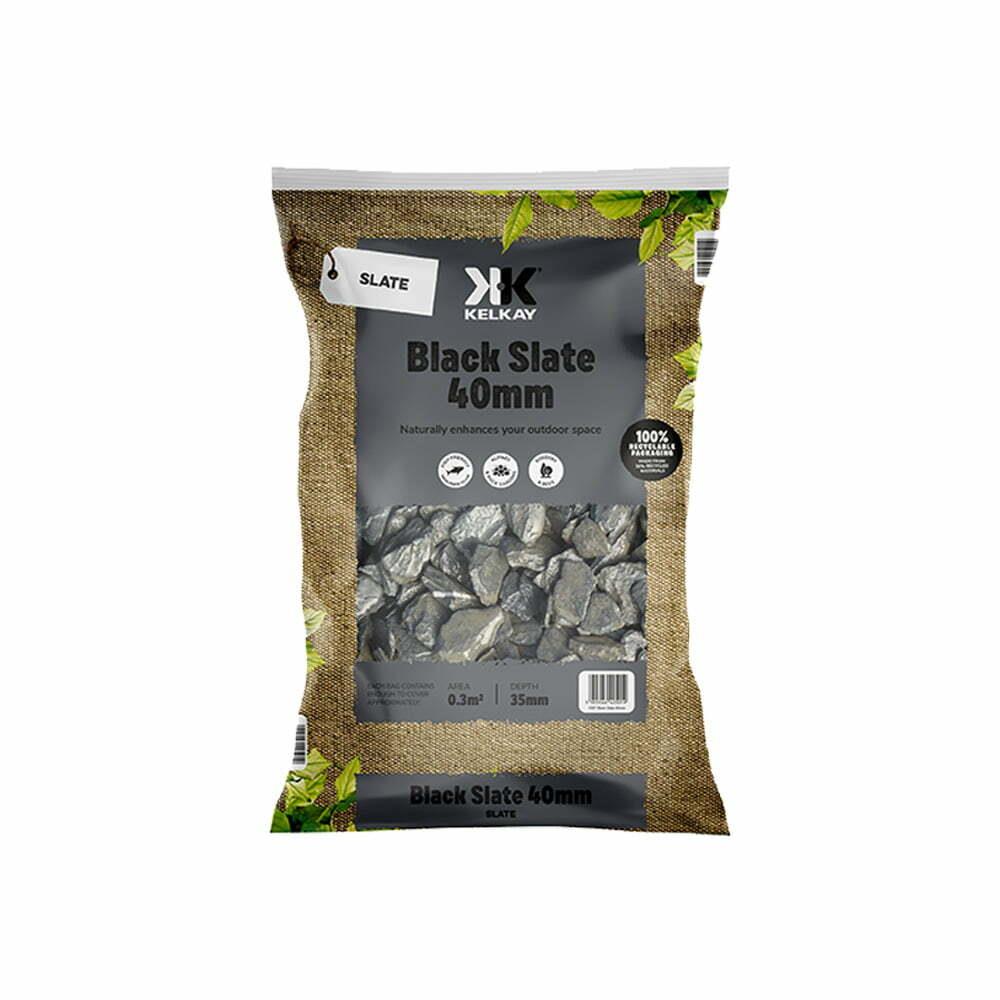 Kelkay 7085 Black Slate 40mm Slates Bulk Bag