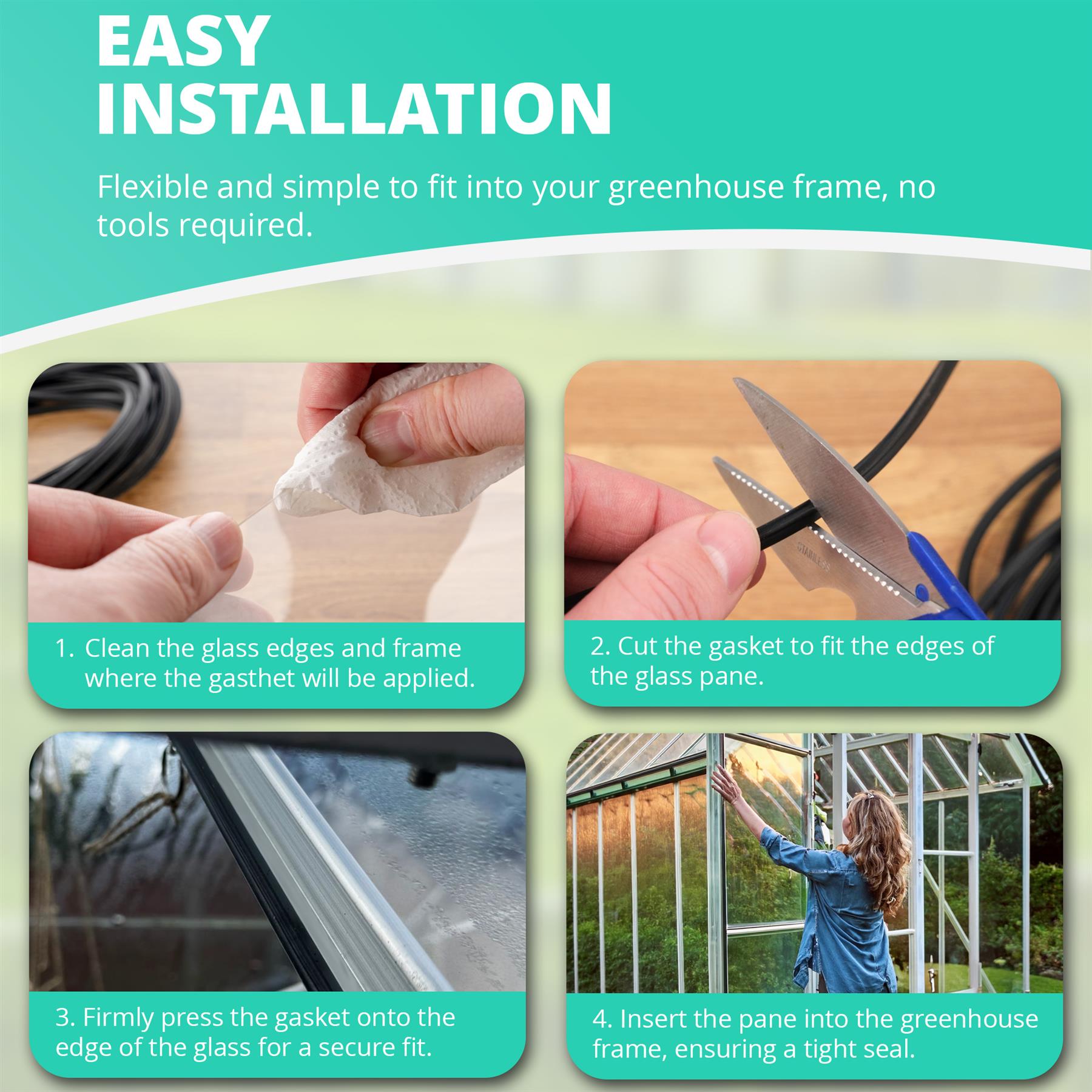 18m Universal Greenhouse Glazing Gasket