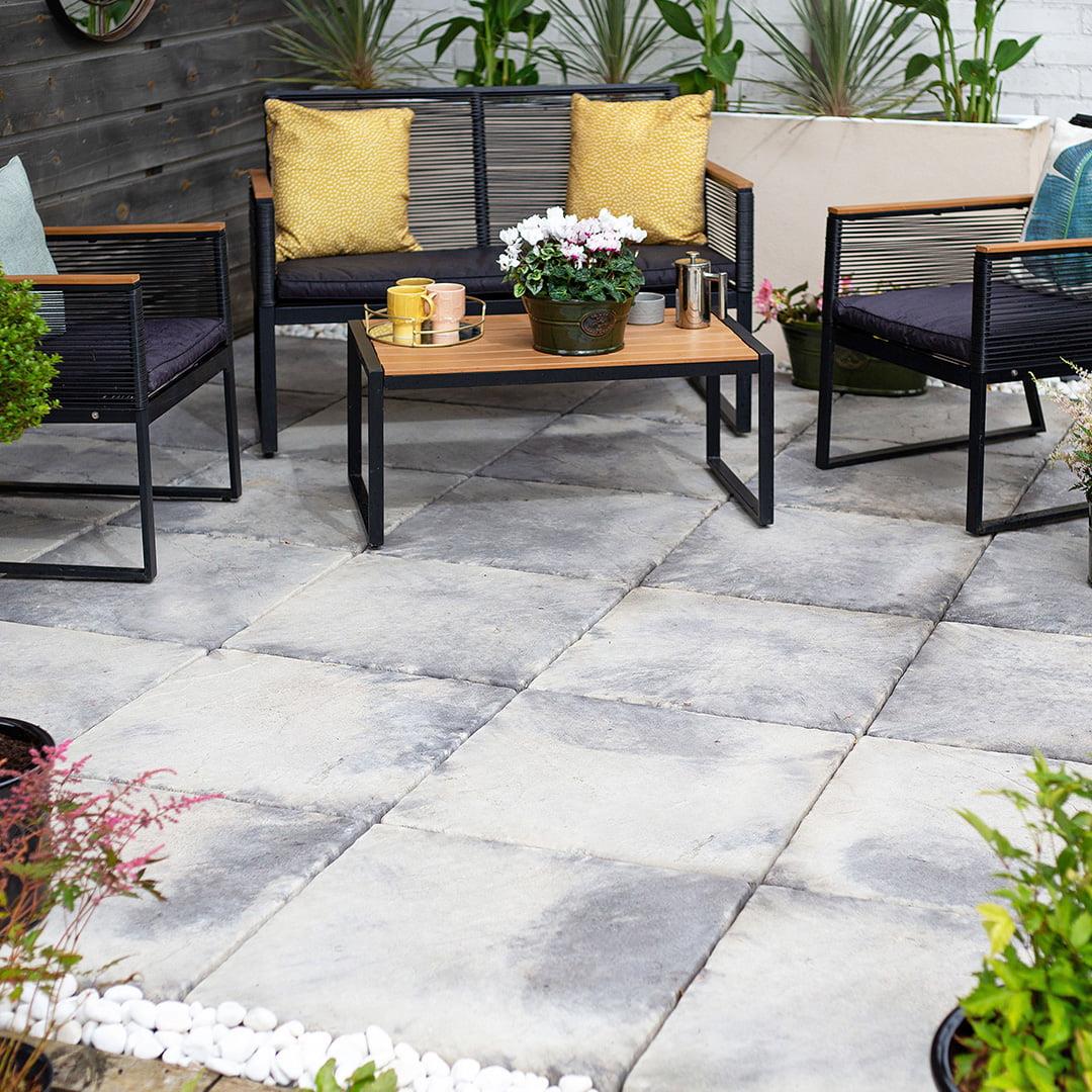 Kelkay Abbey Paving Slabs 300-600mm - Graphite, York Gold, Antique, Weathered Stone