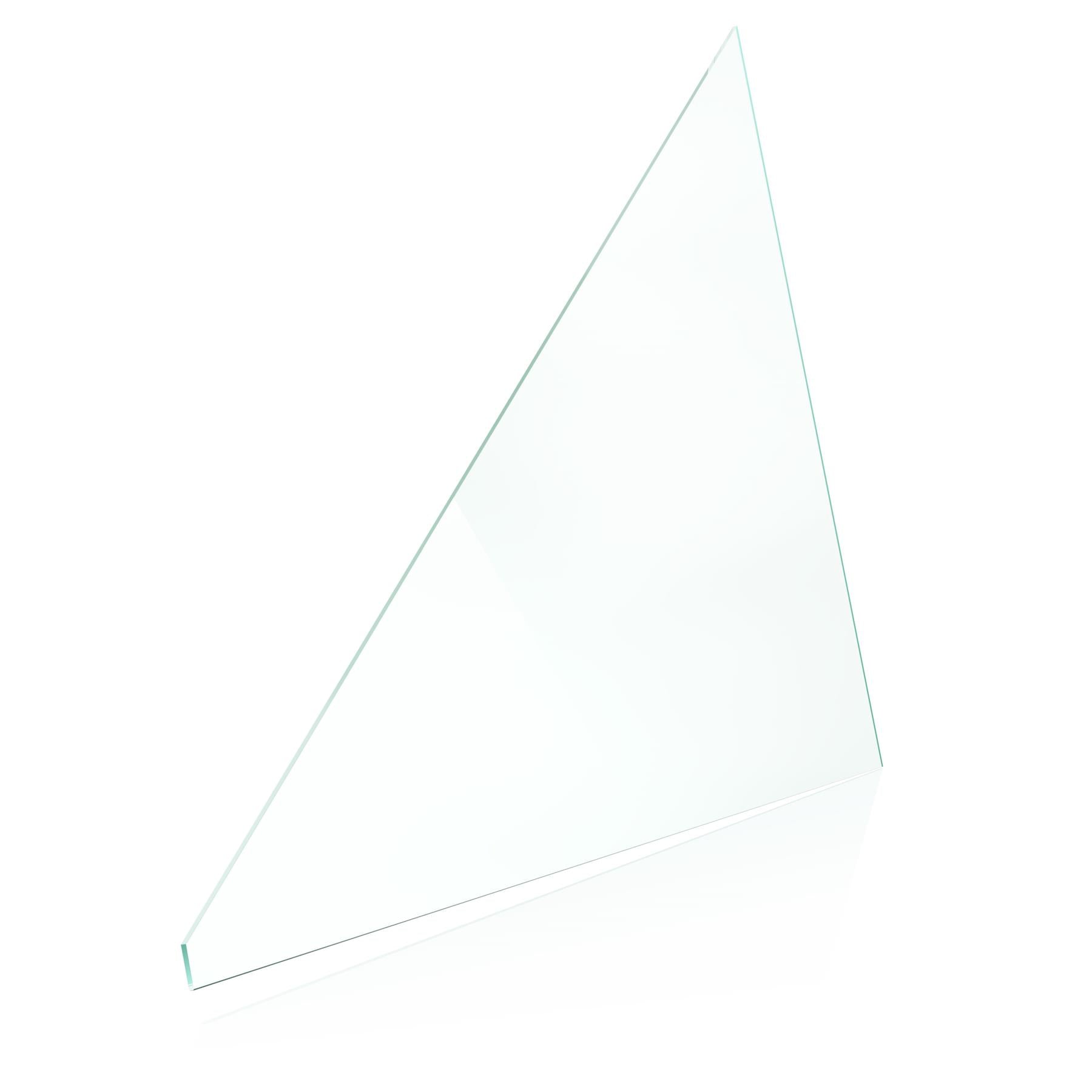 1x 4mm Replacement Glass Pane - 610 x 450 x 24mm Triangle