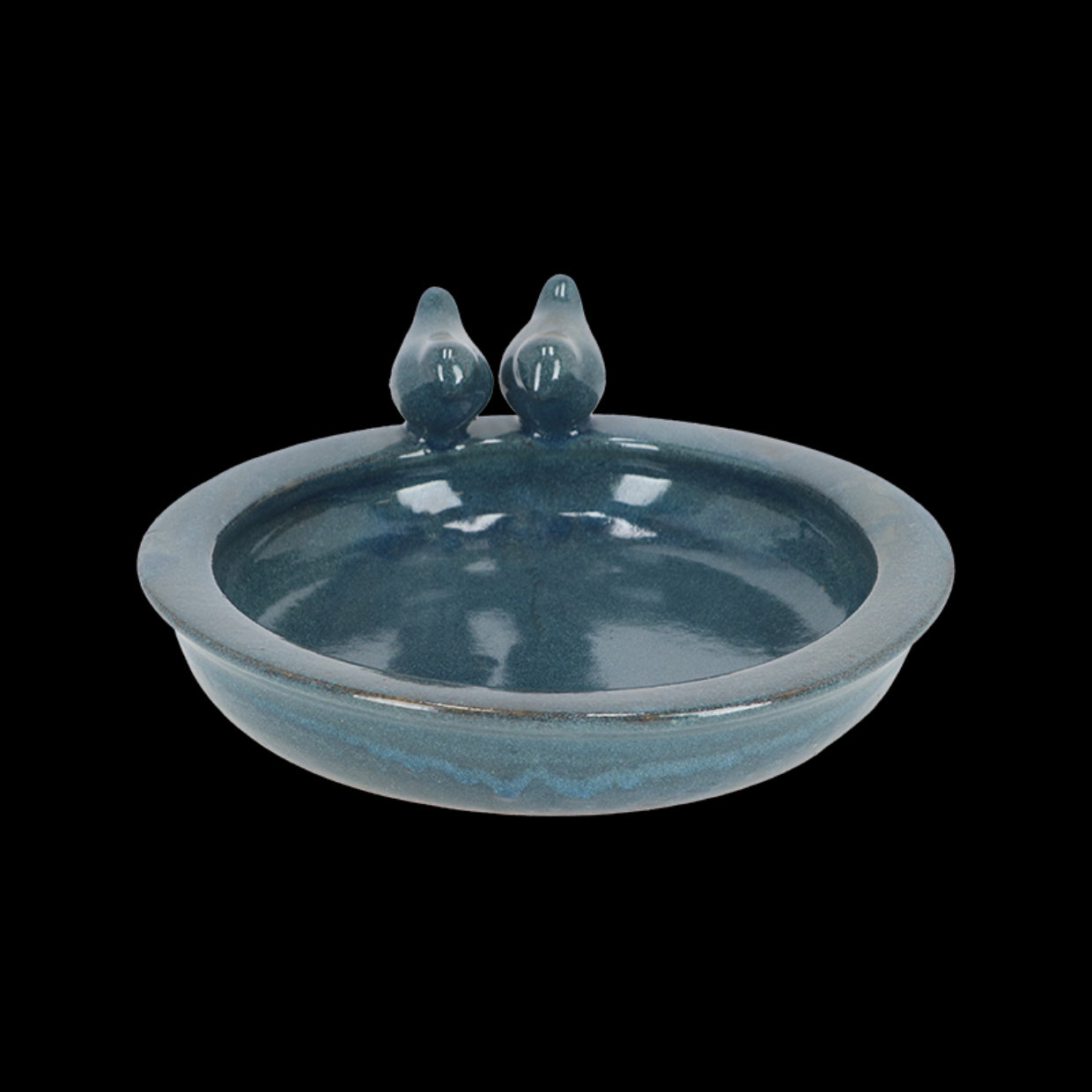 Esschert Design FB488 Petrol Round Bird Bath Blue
