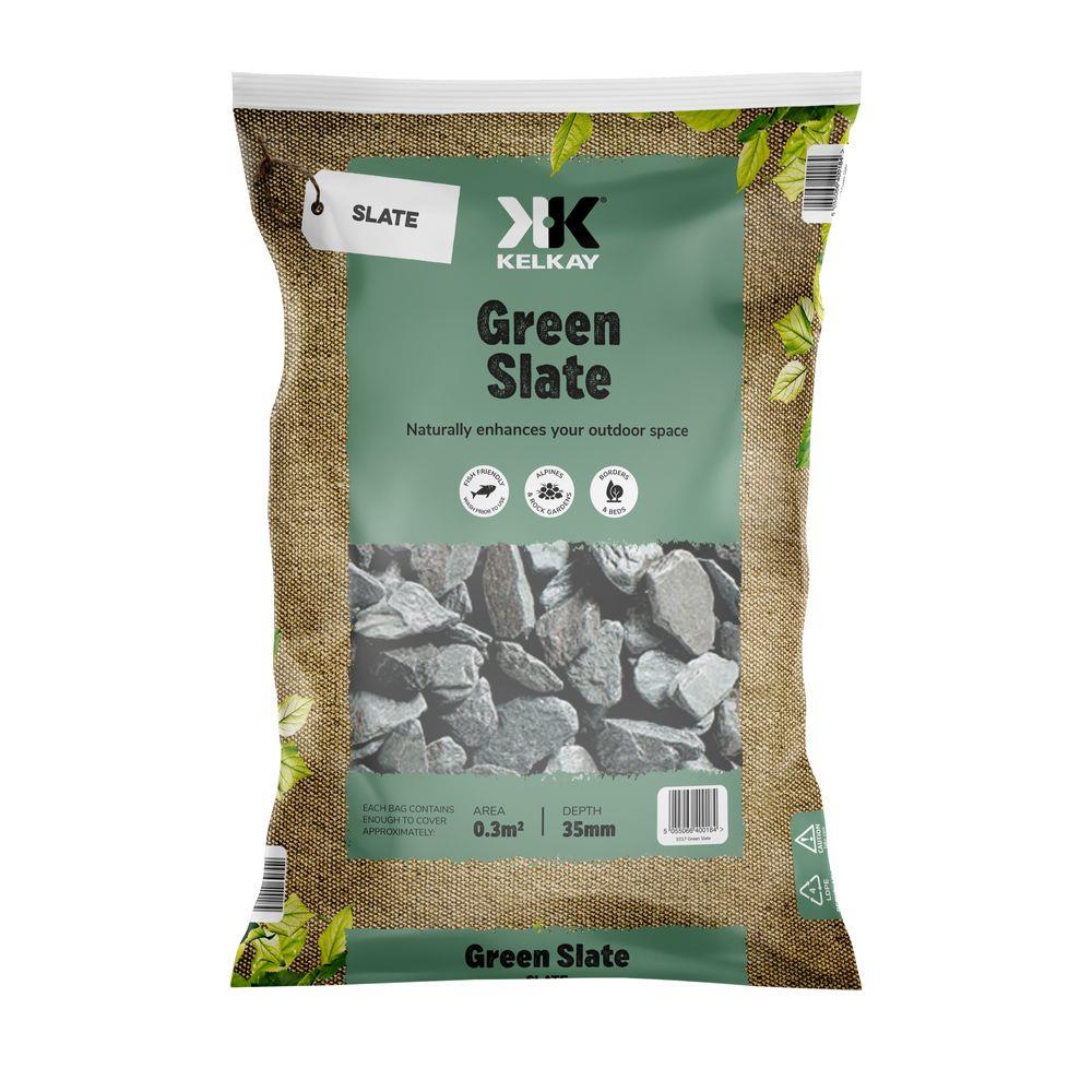 Kelkay 7017 Green Slate 40mm Chippings Bulk Bag