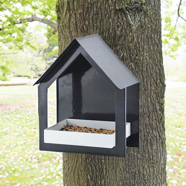 Esschert Design FB406 Wall Bird Table Dark Grey/White