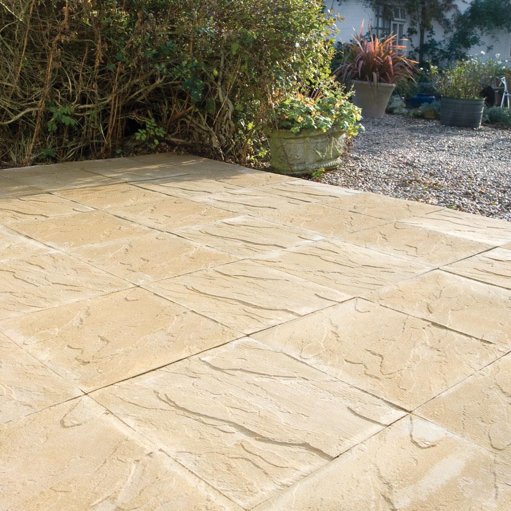 Kelkay Ashford Paving Riven or Smooth 450 x 450mm Buff, Grey - Pack of 100