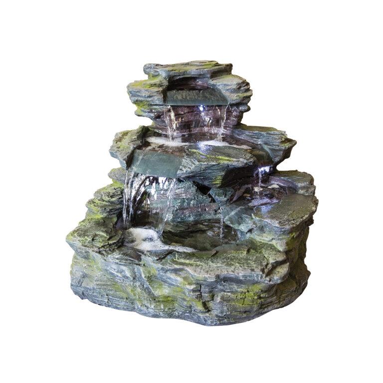 La Hacienda 4665L Garda Falls inc LEDS Water Feature
