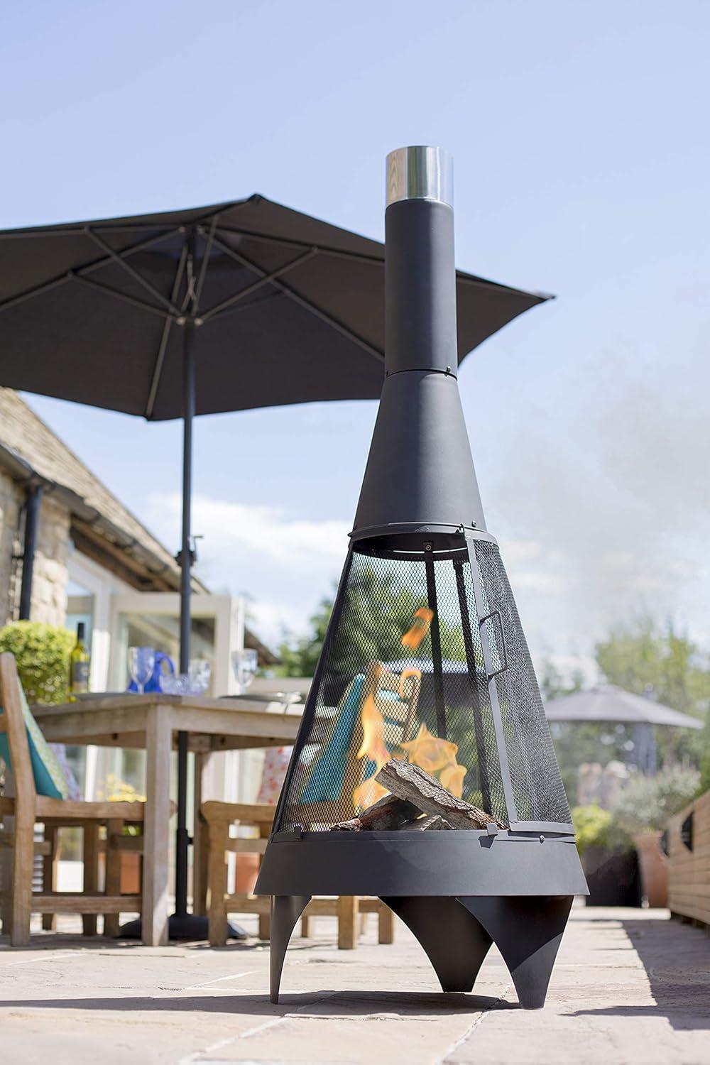 La Hacienda 56138 Mesh Colorado XL Steel Chimenea 160cm