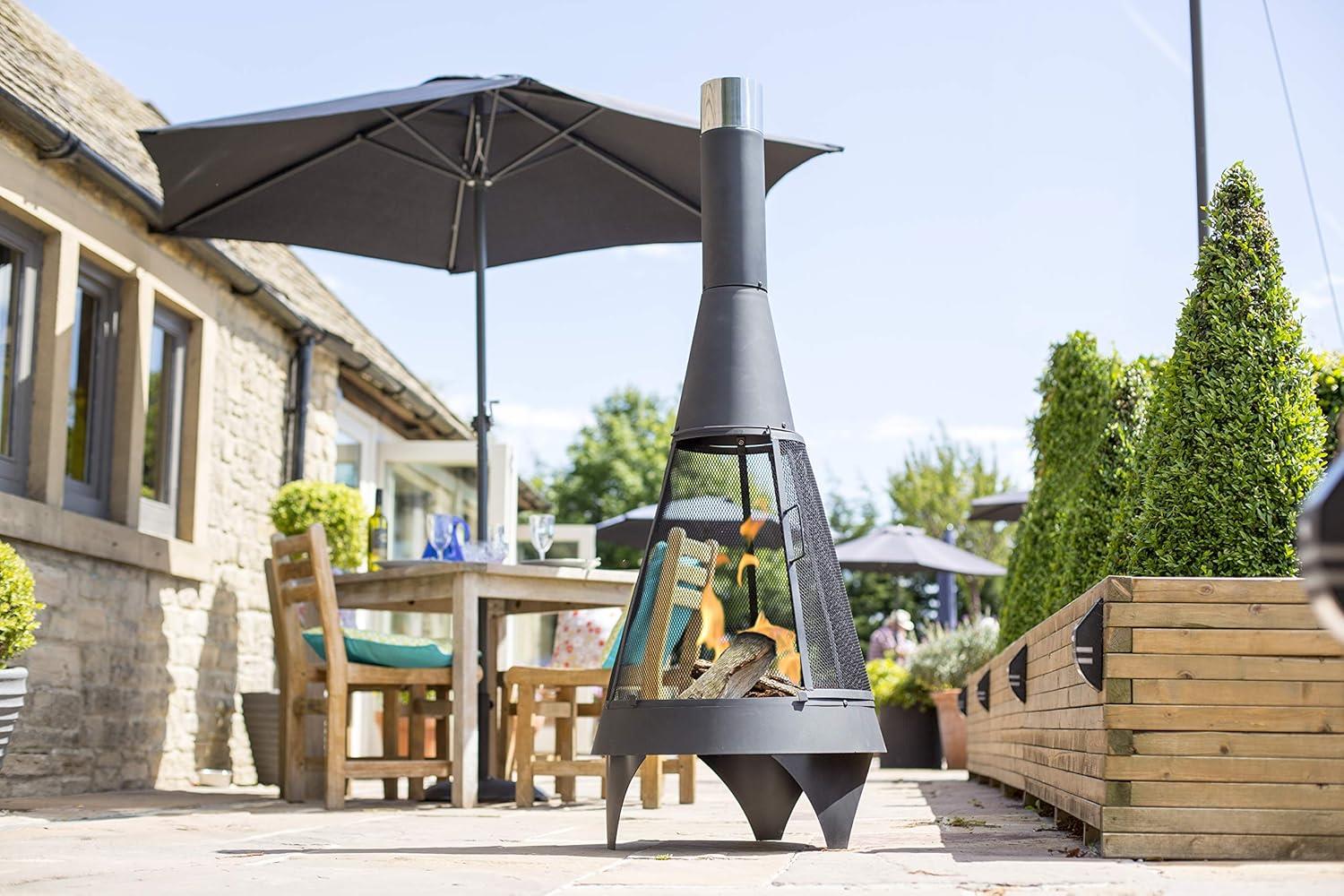 La Hacienda 56138 Mesh Colorado XL Steel Chimenea 160cm