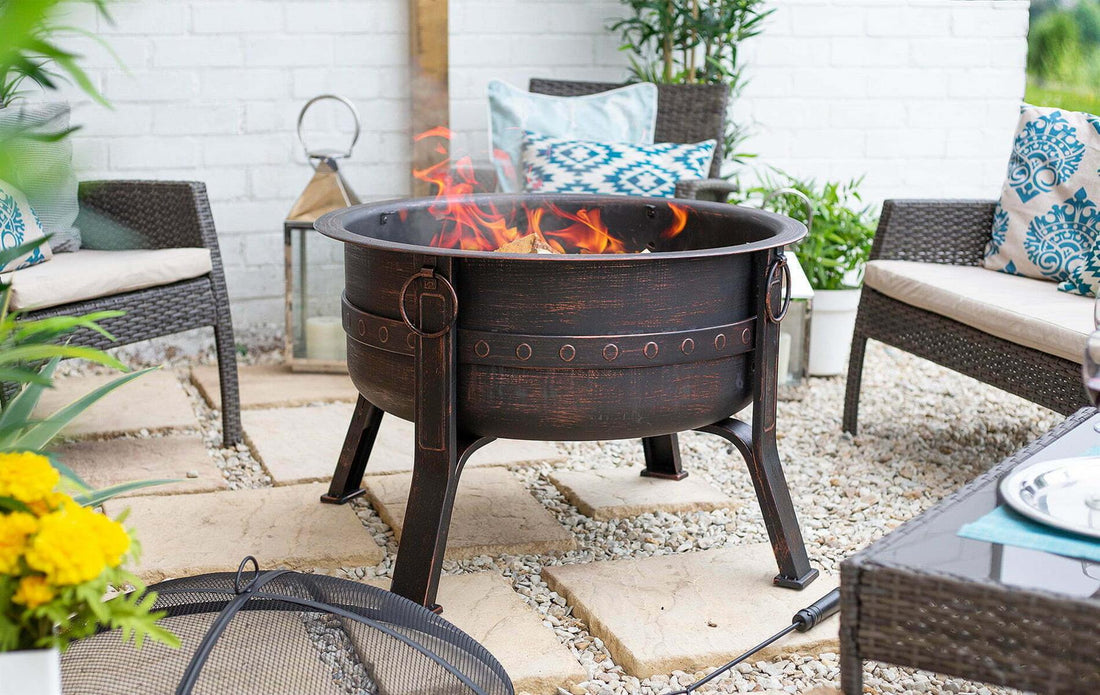 La Hacienda 58528 Brava Steel Banded Firepit