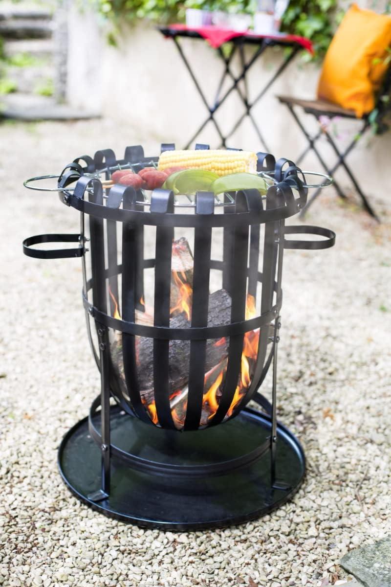 La Hacienda 56043 Vancouver Steel Firebasket With Grill
