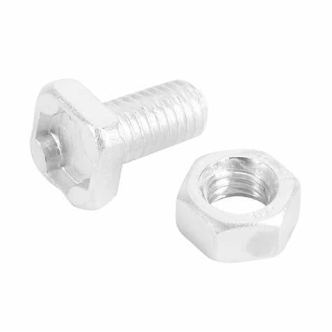 Cruciform Square Head Aluminium Bolts with Nuts - 50/100