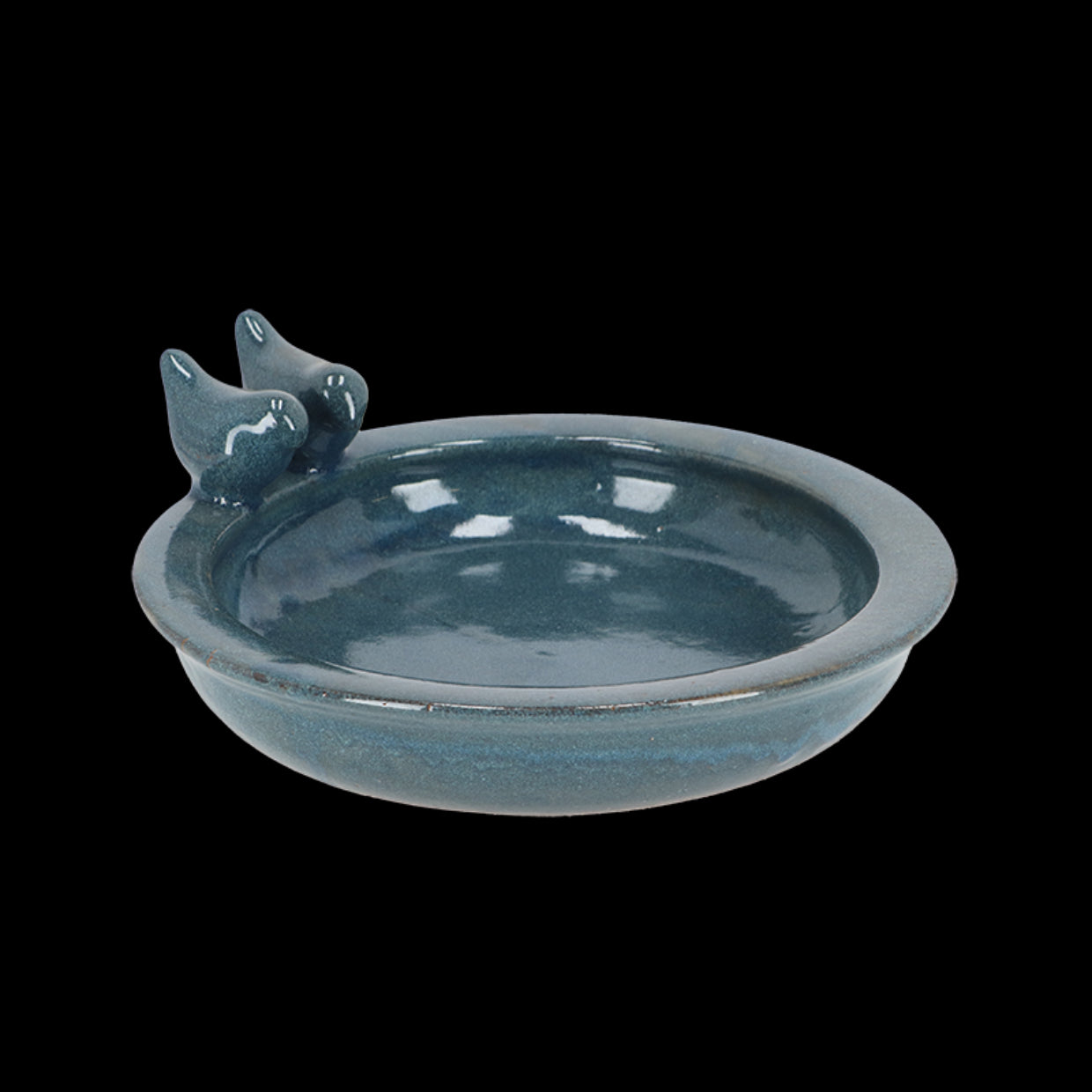Esschert Design FB488 Petrol Round Bird Bath Blue