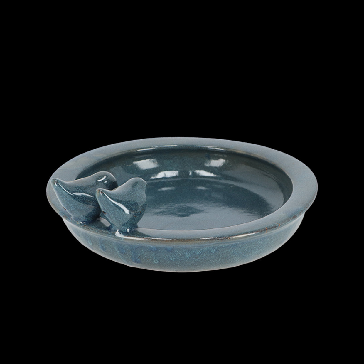 Esschert Design FB488 Petrol Round Bird Bath Blue