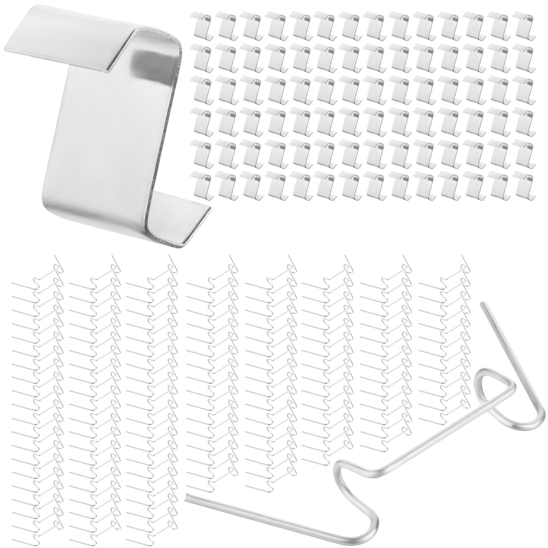 Greenhouse Glass Pane Fixing Clips - Includes Galvanised W Clips and Stainless Steel Z Clips - 50/100 Each