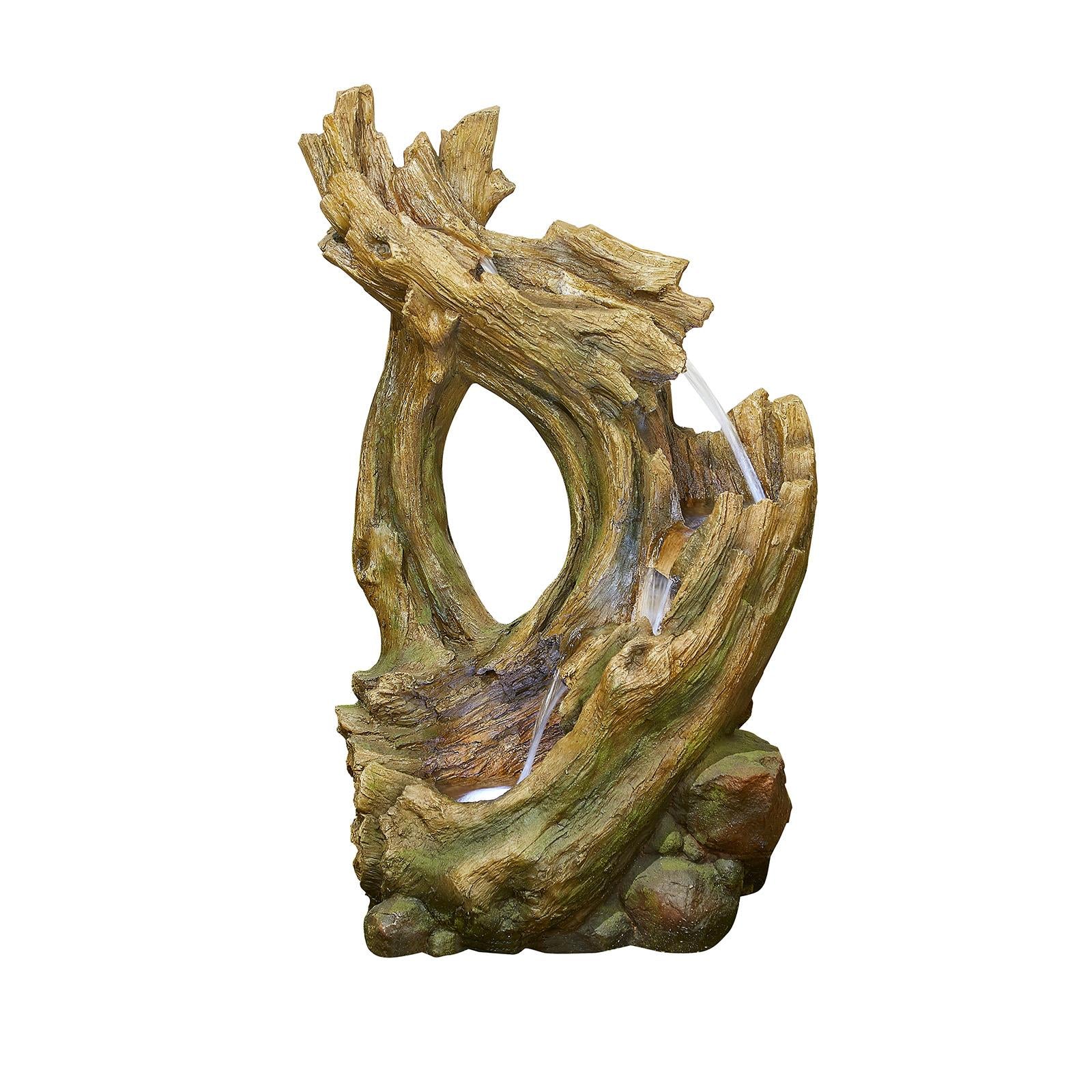 La Hacienda 45166L Knotted Willow Falls inc LEDS Water Feature