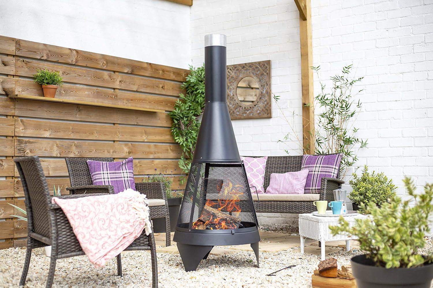 La Hacienda 56138 Mesh Colorado XL Steel Chimenea 160cm