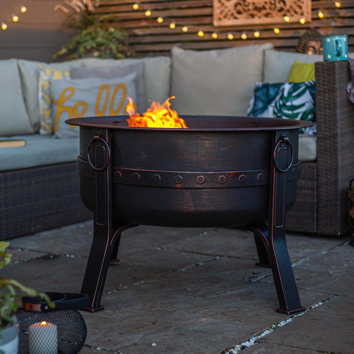La Hacienda 58528 Brava Steel Banded Firepit