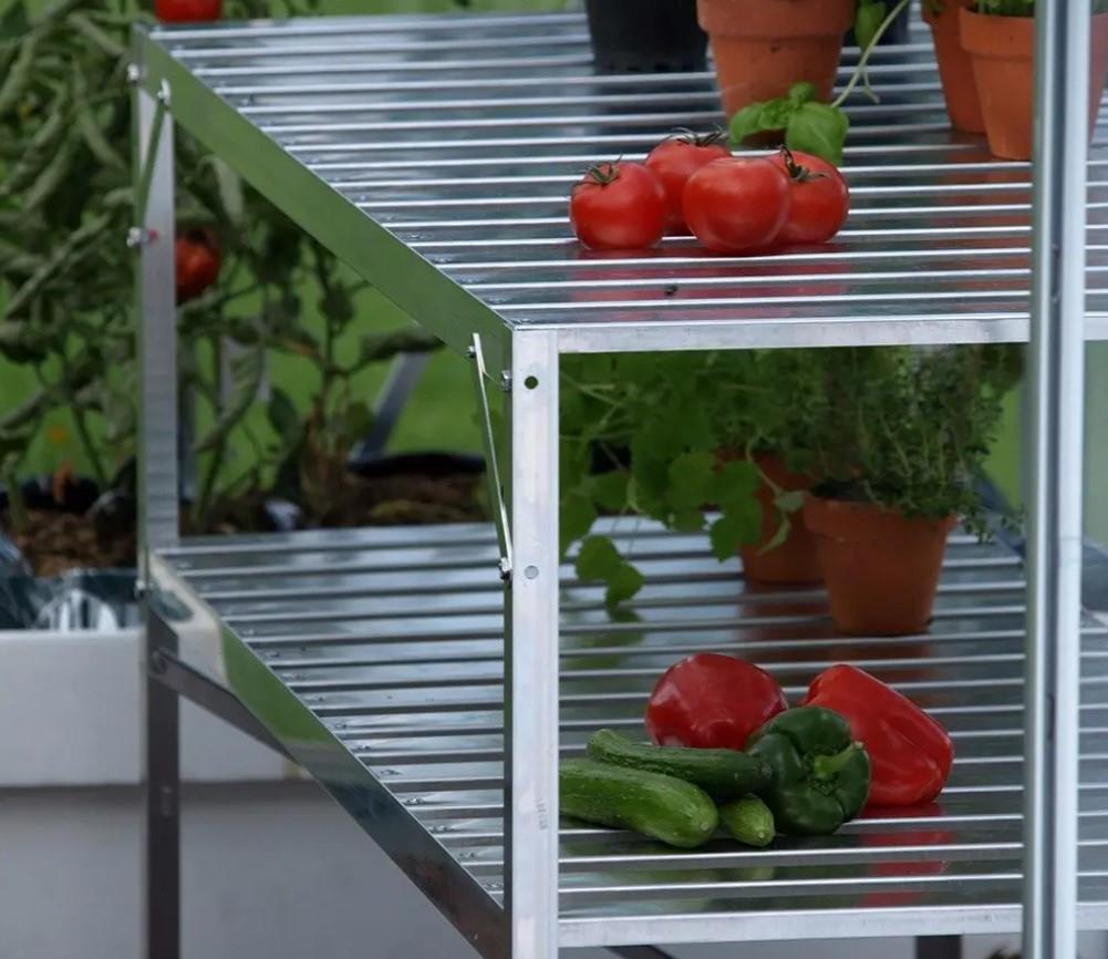 2 Tier Aluminium Slatted Greenhouse Staging 4ft