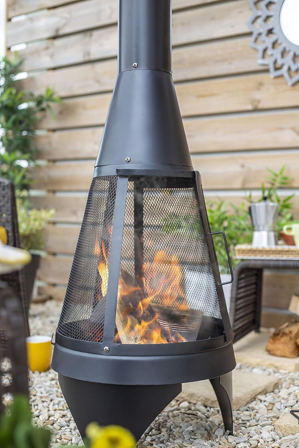 La Hacienda 56137 Mesh Colorado Medium Steel Chimenea 125cm