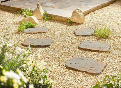 Kelkay Random Stepping Stone 400 x 300mm or 550 x 400mm - Graphite, York Gold, Antique, Weathered Stone - Pack of 56