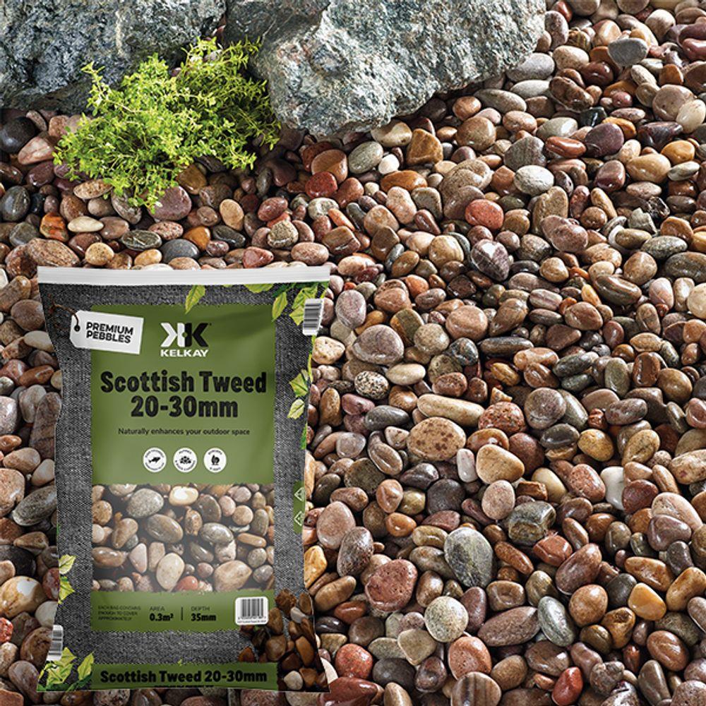 Kelkay 7046 Scottish Tweed Pebbles 20-30mm Pebbles Bulk Bag