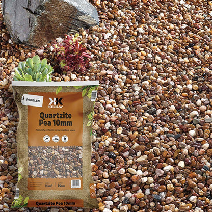 Kelkay 7024 Quartzite Pea 10mm Pebbles Bulk Bag