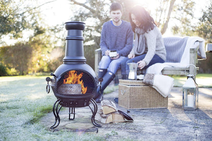 La Hacienda 56061 B Murcia Medium Steel Chimenea With Grill