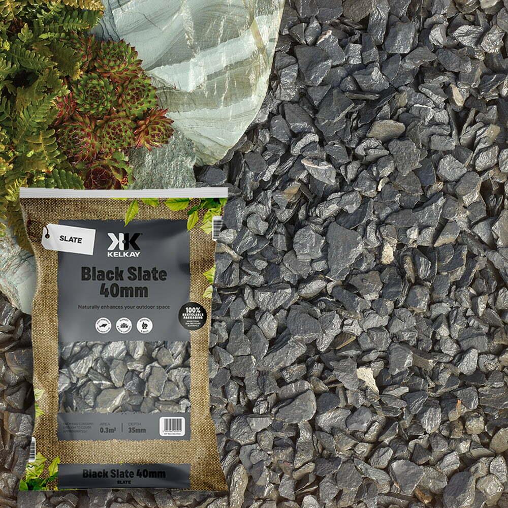 Kelkay 7085 Black Slate 40mm Slates Bulk Bag