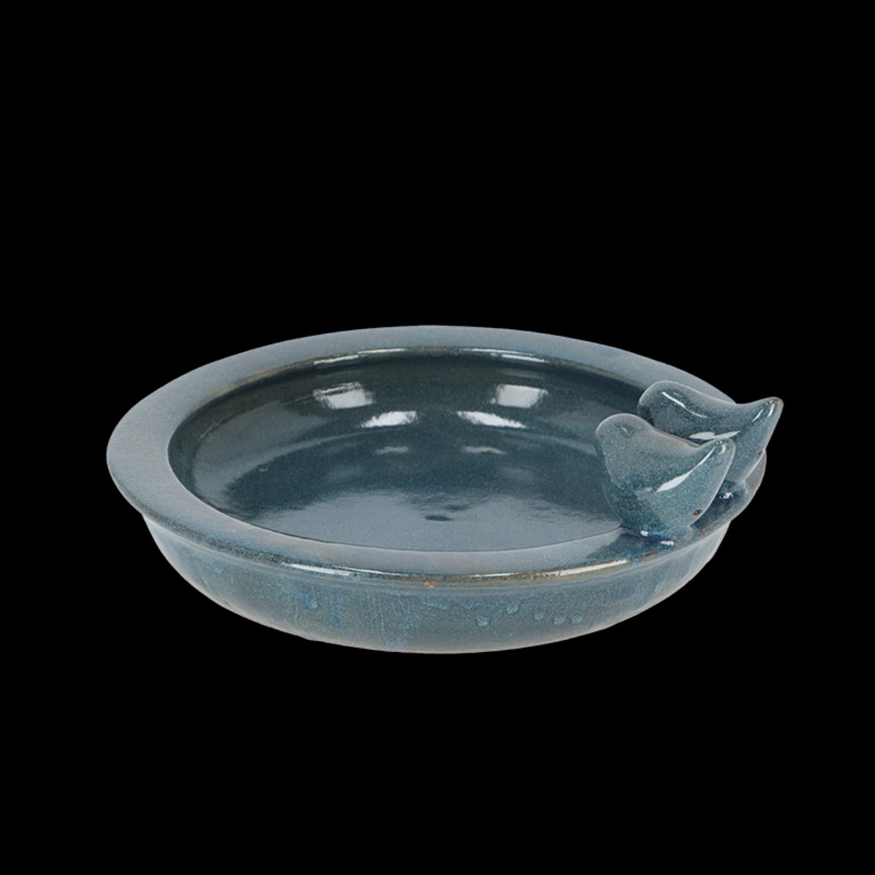 Esschert Design FB488 Petrol Round Bird Bath Blue