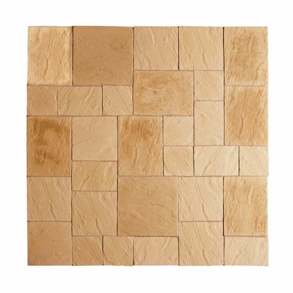 Kelkay Abbey Paving Random Patio Kit 5.16 m² or 9 m² - Antique, Graphite, York Gold