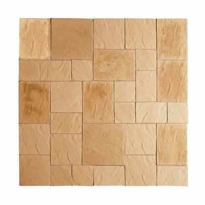 Kelkay Abbey Paving Random Patio Kit 5.16 m² or 9 m² - Antique, Graphite, York Gold