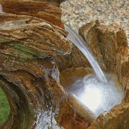 La Hacienda 45166L Knotted Willow Falls inc LEDS Water Feature