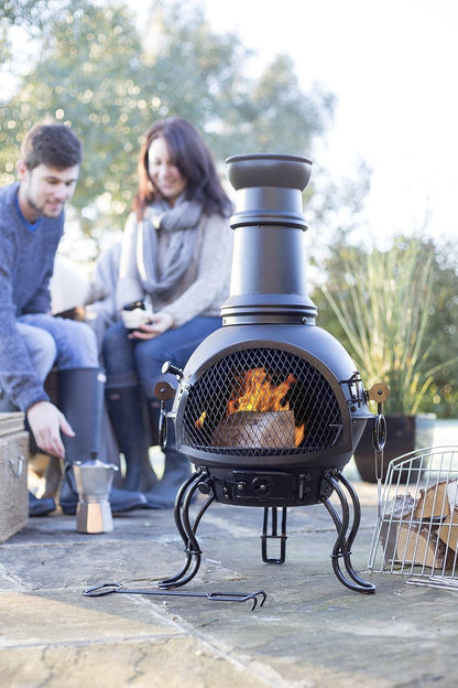 La Hacienda 56061 B Murcia Medium Steel Chimenea With Grill