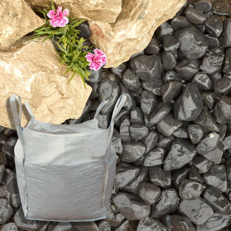 Kelkay 7090 Onyx Black Cobbles Cobbles Bulk Bag