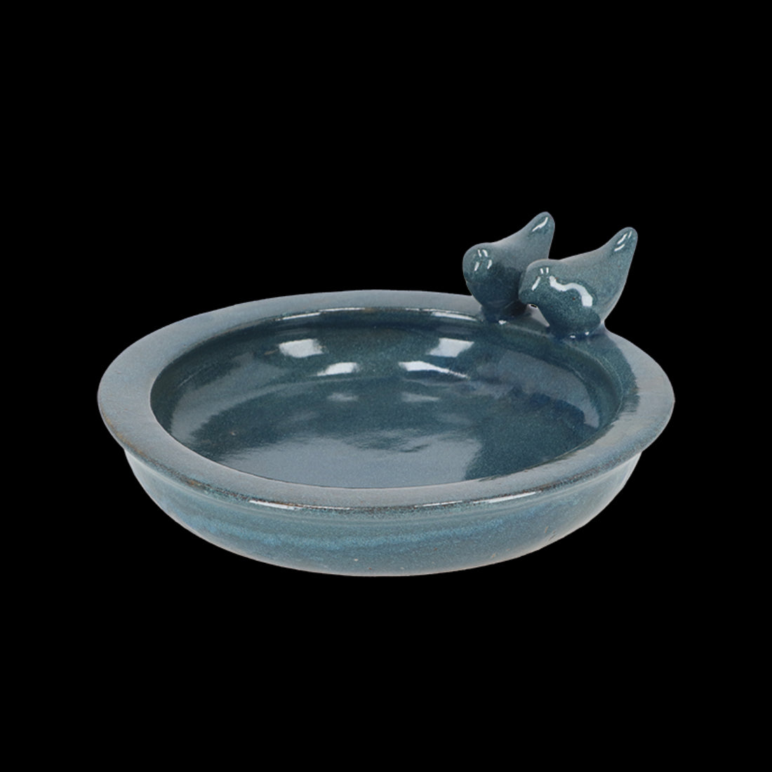 Esschert Design FB488 Petrol Round Bird Bath Blue