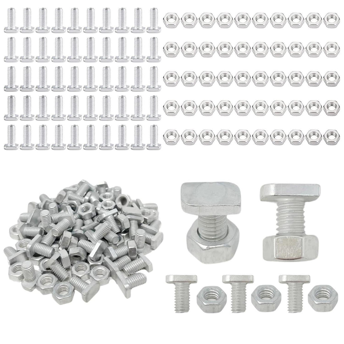 Cropped Head Aluminium Bolts - 50/100