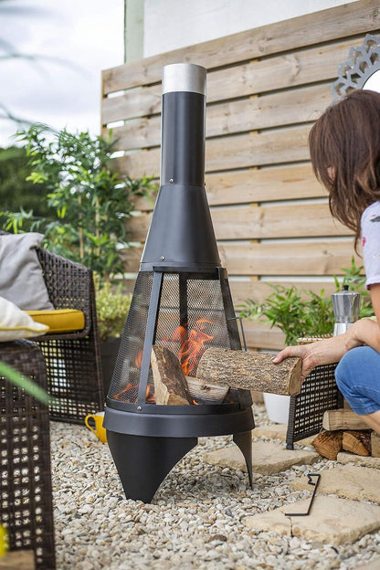 La Hacienda 56137 Mesh Colorado Medium Steel Chimenea 125cm