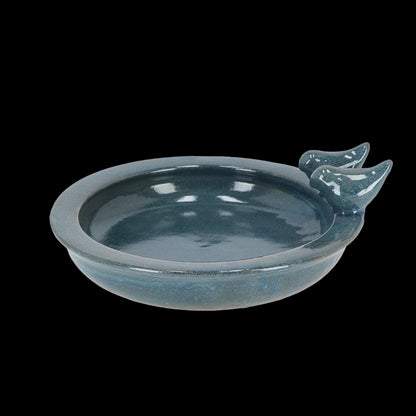 Esschert Design FB488 Petrol Round Bird Bath Blue